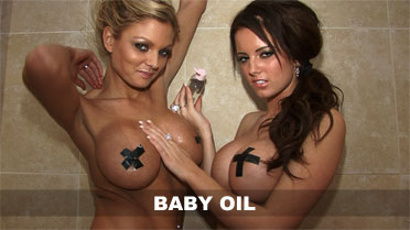 Emma Spellar  and Gemma Hiles Baby Oil Video